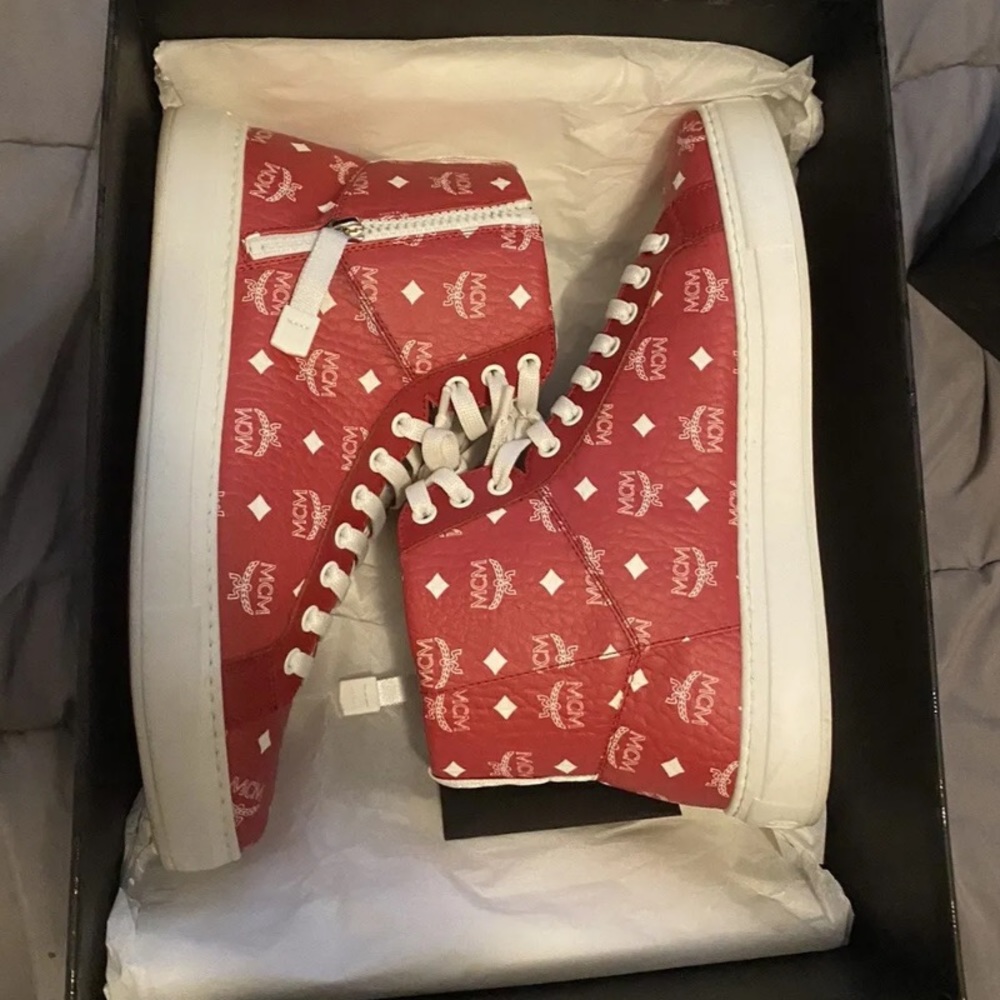 COPY - Size 8 - MCM Red High Top Red Visetos